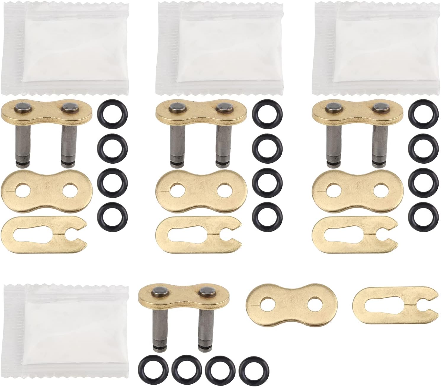 AUTOKAY4 Pcs 520 Chain Master Link O-Ring Connecting Links Fits for Motorcycle Dirt Bike