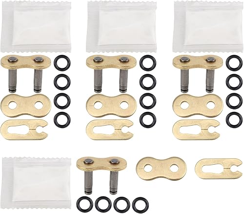 Miniatura 9 de AUTOKAY 4 eslabones de conexión de 520 cadenas Master Link O-Ring para motocicleta Dirt Bike