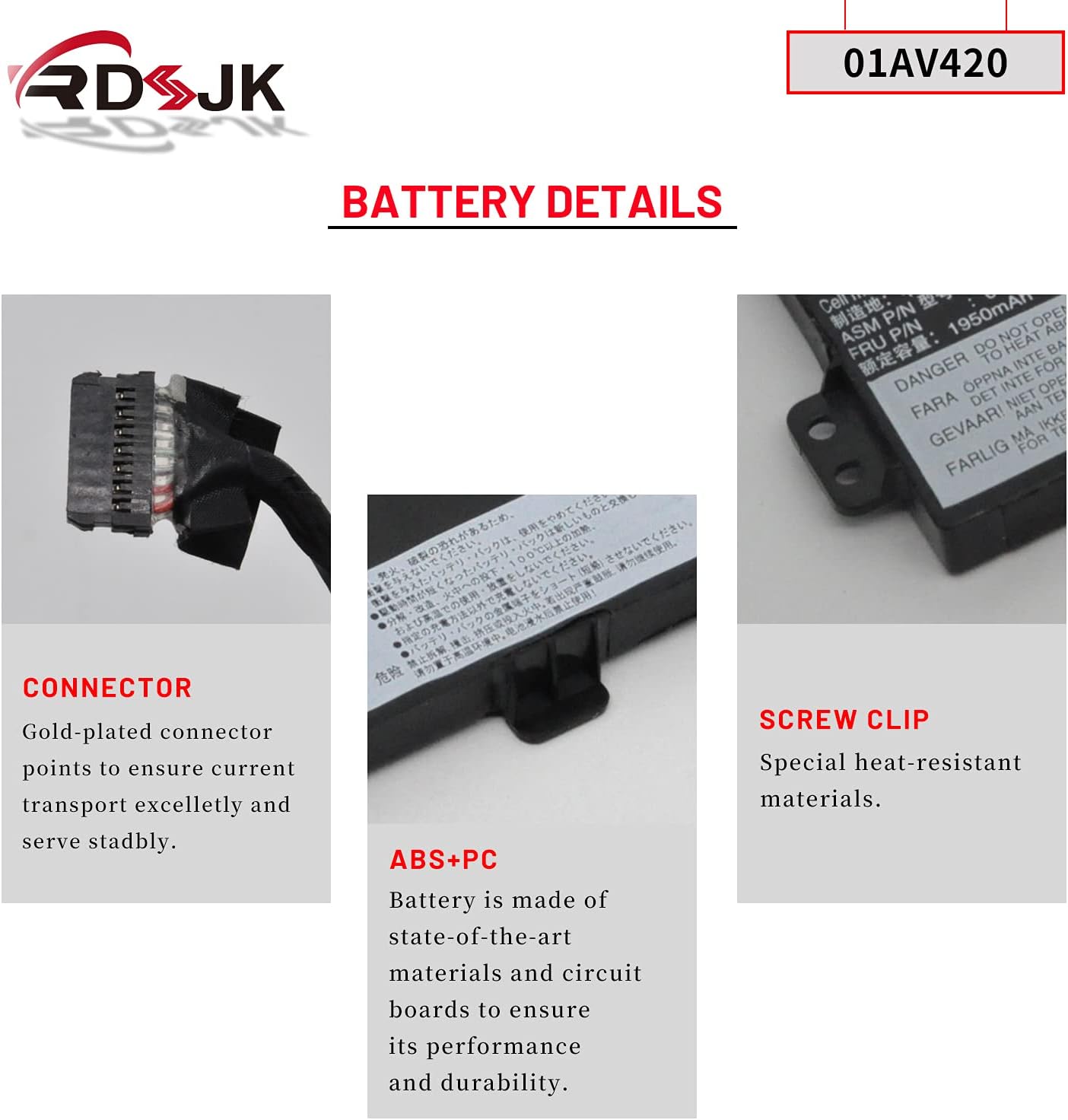 01AV420 01AV421 01AV489 01AV419 Laptop Battery for Lenovo ThinkPad T470 20HE T480 A475 A485 TP25(Anniversary Edition 25) Series SB10K97576 SB10K97577 SB10K97578 11.4V/11.46V 24Wh(Built-in Battery)