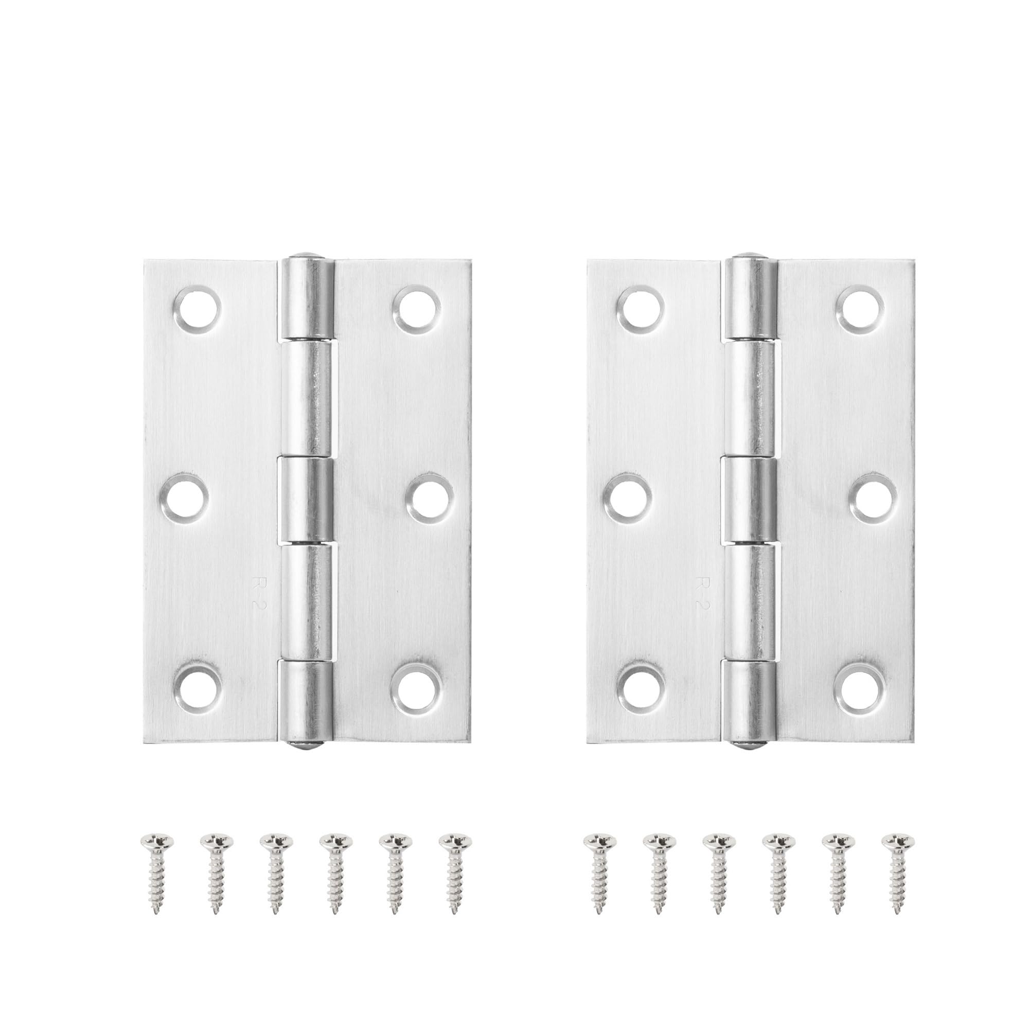 Chtkagv Silver 75.5Mm 2Pcs 2Pcs Stainless Steel Hinge 270 Degree Folding