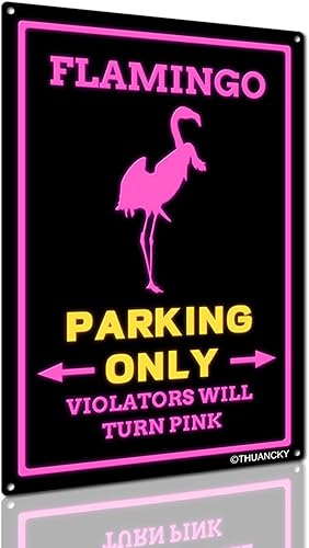 Letrero de metal de aluminio divertido flamenco estacionamiento solo violadores gira rosa novedad arte de pared decoraciĂłn de patio al aire libre 8 Letrero de metal de aluminio divertido flamenco estacionamiento solo violadores gira rosa novedad arte de pared decoraciĂłn de patio al aire libre 8