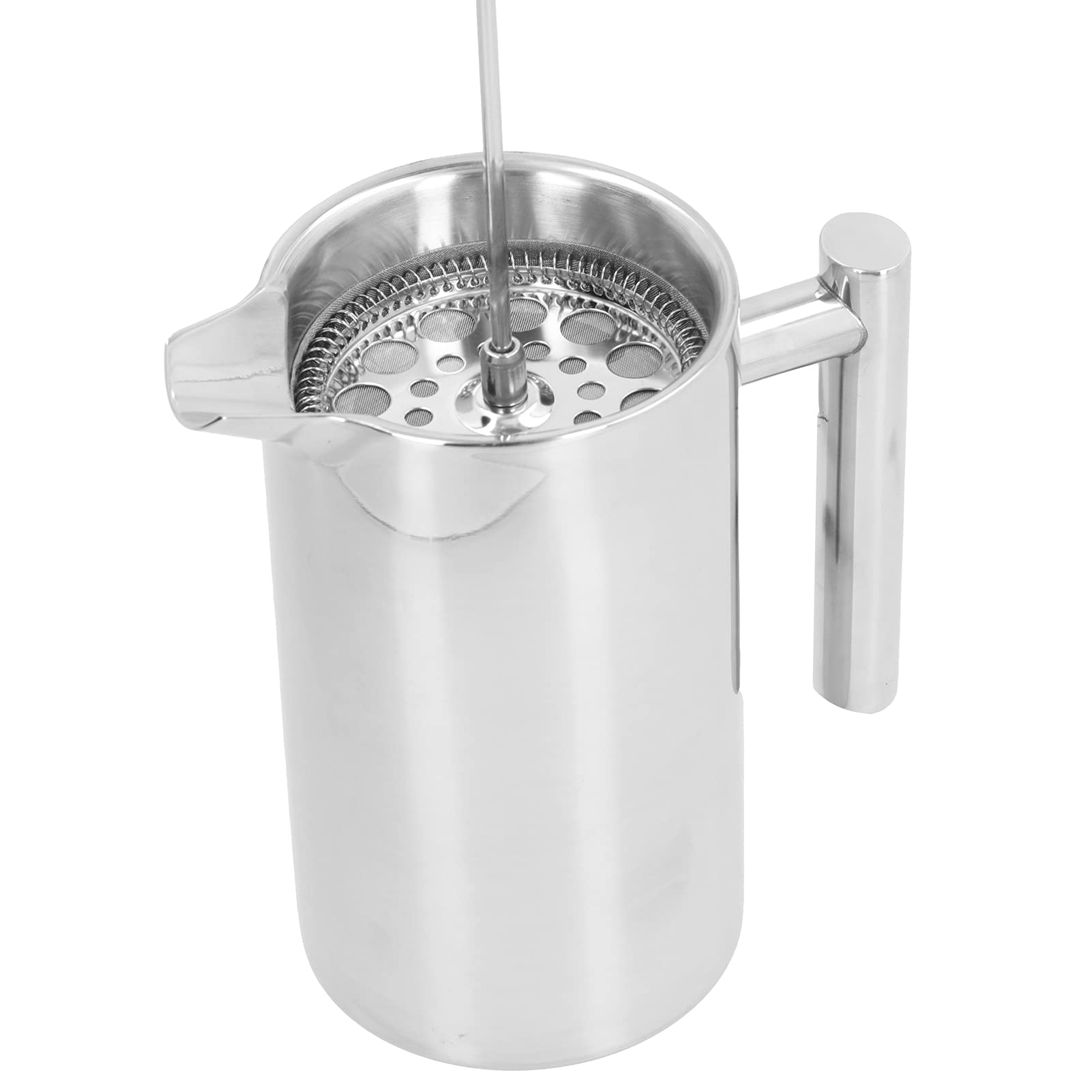 Stainless Steel DoubleLayer Coffee Press Pot LongLasting Heat Preservation AntiScalding Home Supplies 1000ml Capacity Hotel Restaurant Brewing Coffee Tea