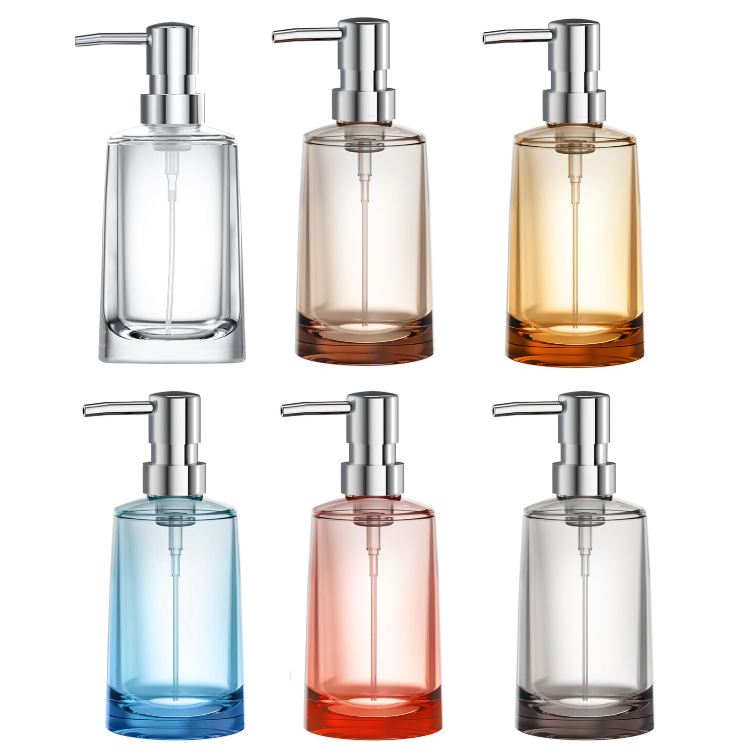 Foaming Hand Soap Dispenser,Bathroom Foam Soap Dispenser or Lotion Dispenser for Kitchen,BPA Free Empty Refillable Plastic Container with Pump? Commercial - 10.9oz (310ml) Pack of 2 Smoky Gray