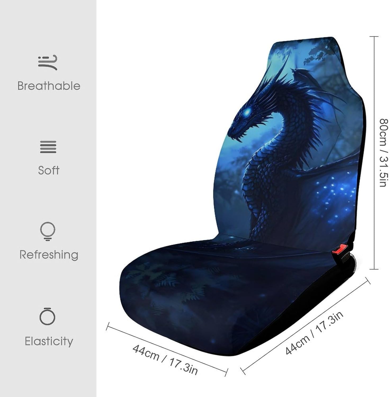 Magic Forests Dragon Car Seat Covers Universal Car Front Seats Protector Auto Interior Accessories 1PCS