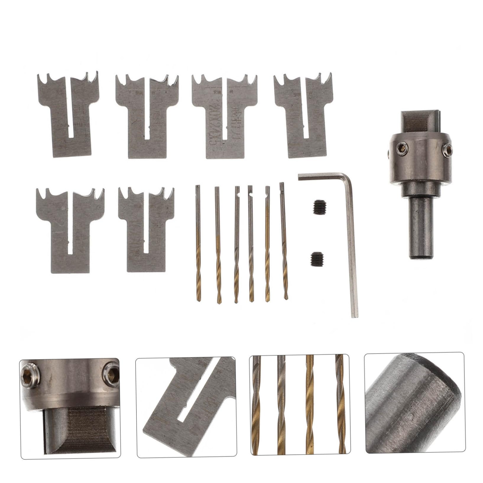 Set Punte per Trapano ad Anello in Acciaio Resistente per Lavorazione Legno Kit Punte per Perline e Intaglio su Legno Acrilico Resina e PVC Strumenti per Bricolage e Sculture