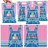 Aposwow Rachell Teacher Party Favors Bags - 50 Pcs Rachel Girls Rainbow ABC Bus Goodie Candy Treat Bags Cartoon English Teacher Party Supplies for Cartoon Fans Birthday Baby Shower Classroom Decor