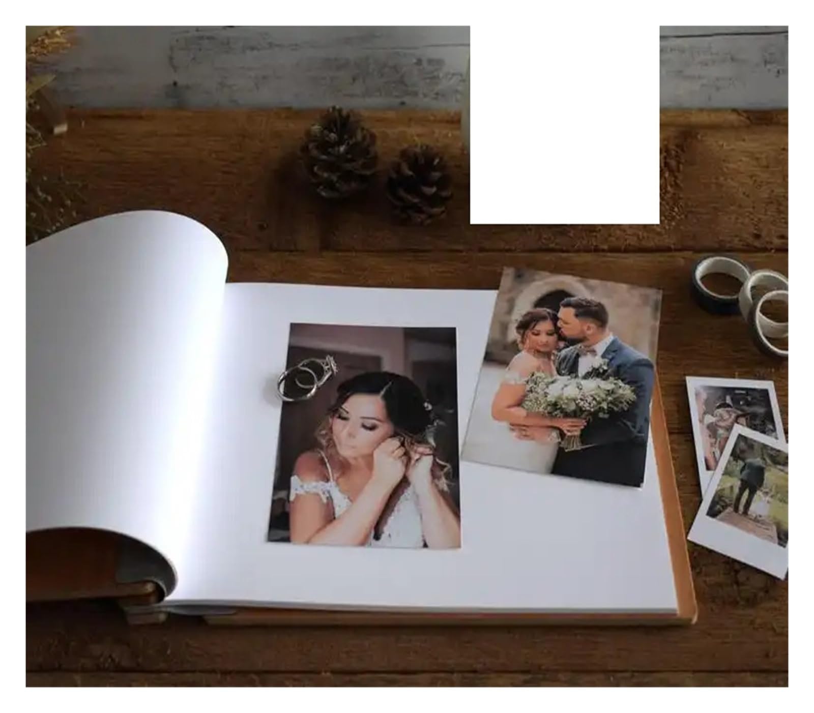 Libro Firmas Boda Álbum de Recuerdos Aniversario Madera