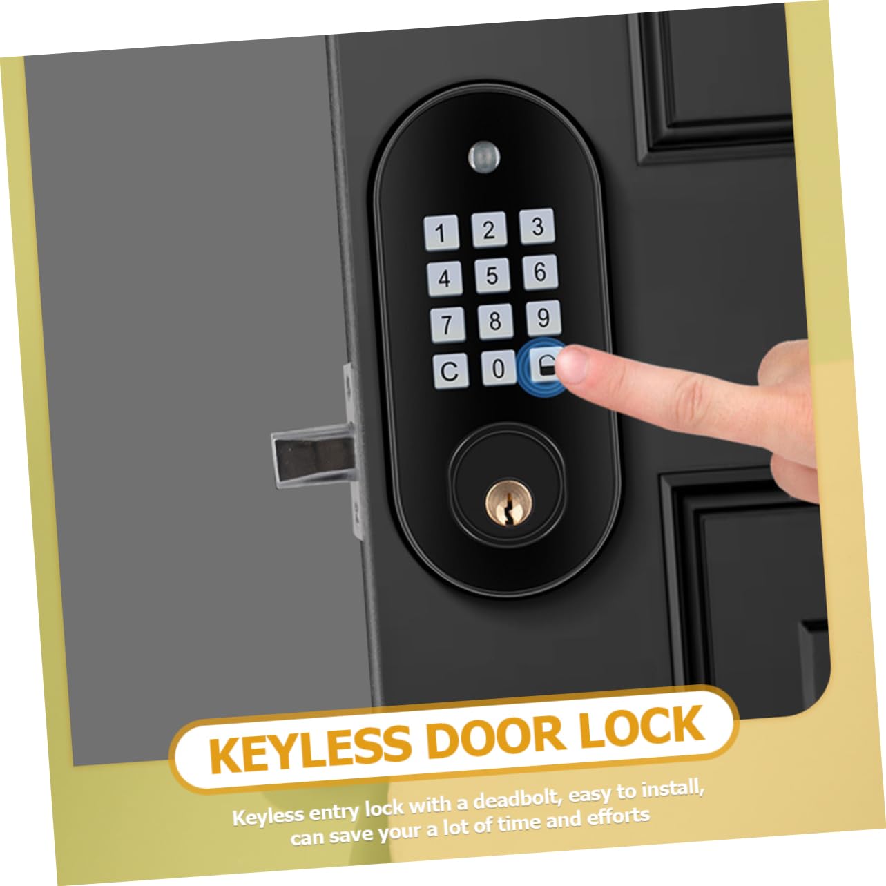 DOITOOL 1juego Cerradura Electrónica De Puerta Teclado Cerradura De Seguridad Keyless Cerrojo Instalación y Automática Por y Para Seguridad Del