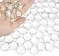 Vista 1 de HappyFiller Cuentas de vidrio transparente de 5 libras para jarrón, piedras preciosas de mármol de vidrio para rellenos de jarrón, parte superior