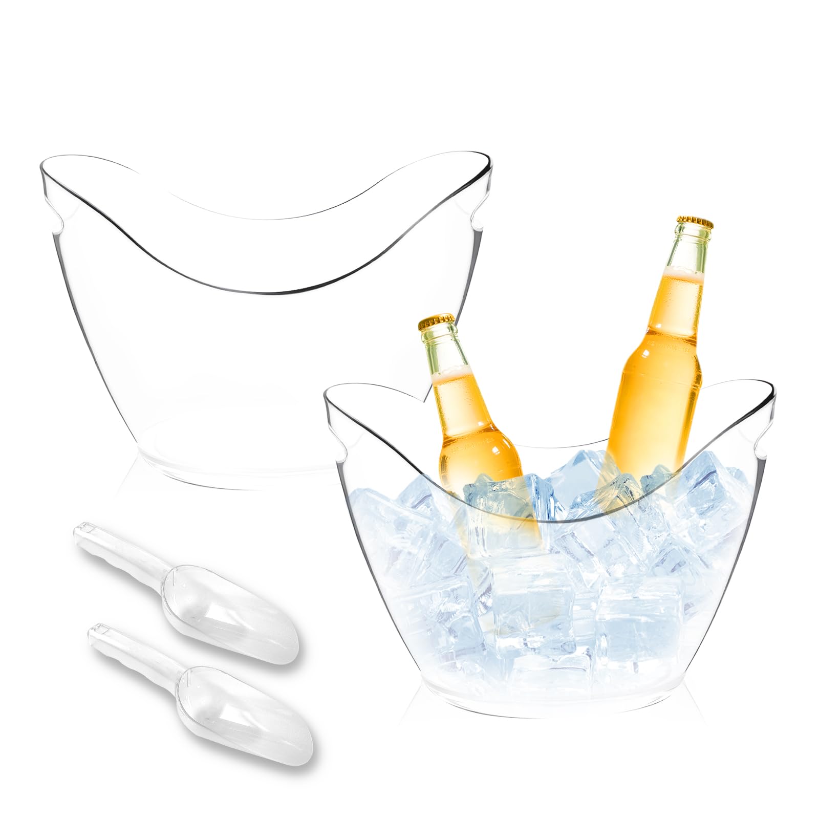 Seau à champagne plastique résistant de 4 L pour garder le vin frais