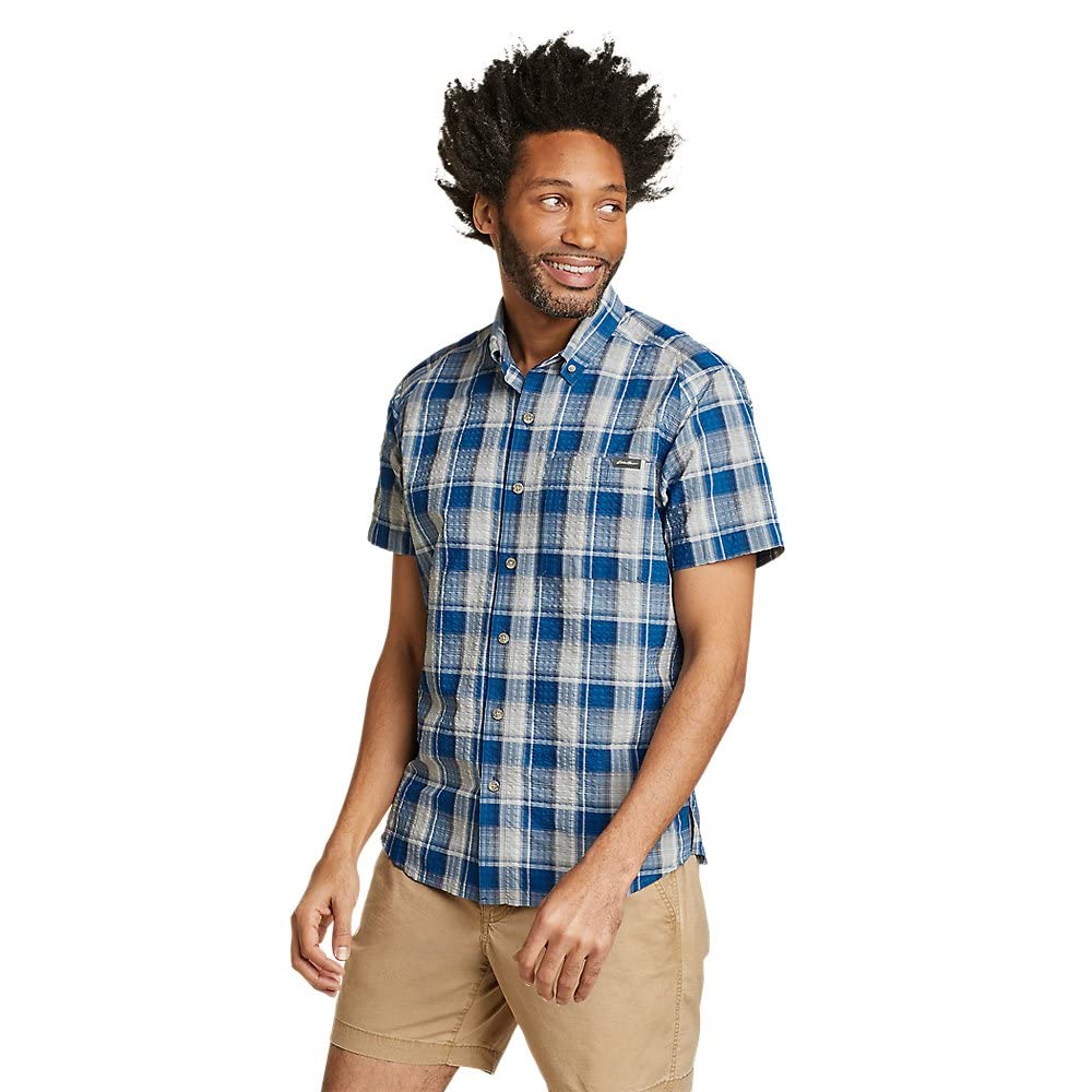 Eddie BauerMen's Pack It Seersucker Short-Sleeve Shirt