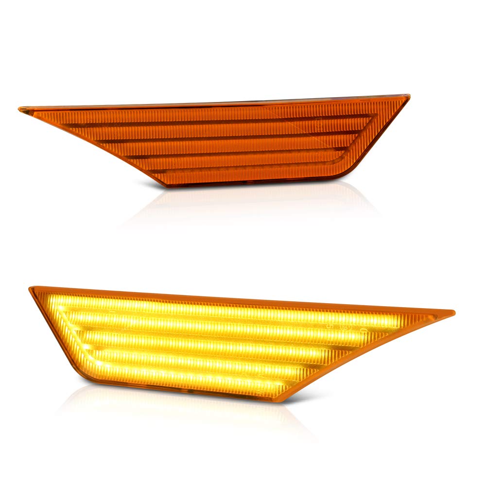 Amazon.com: VIPMOTOZ [Sequential Turn Signal] Full Amber LED Front