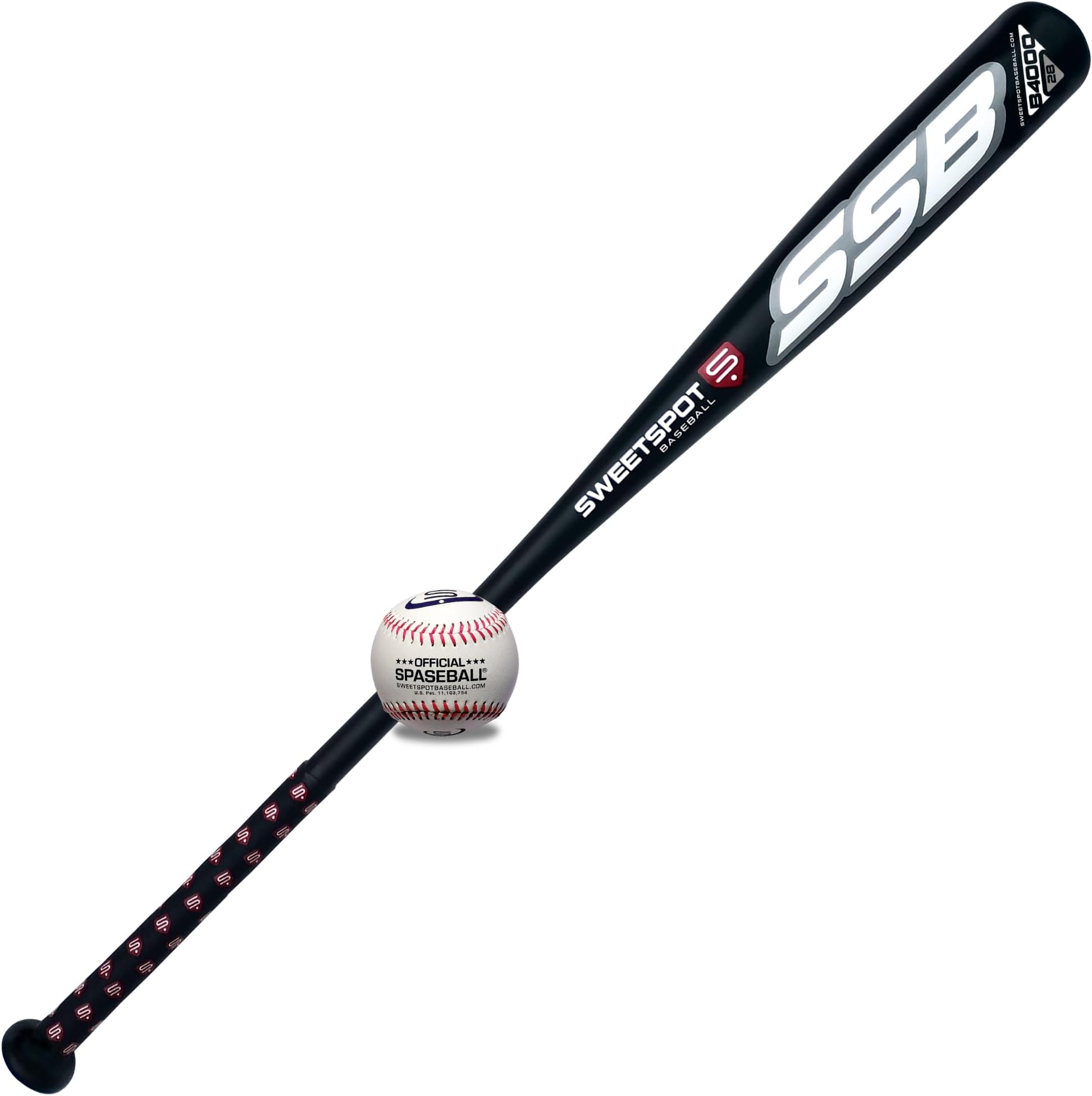 SweetSpot Plastic Baseball Bat and Ball Set | 28” Lightweight Bat for Kids and Youth | Hits Far for Backyard and Park Play