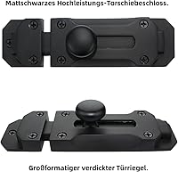 Vista 4 de Cerradura de puerta con cerrojo deslizante para puerta de granero, puerta de puerta, doble, frontal, cobertizo (5.5 pulgadas)