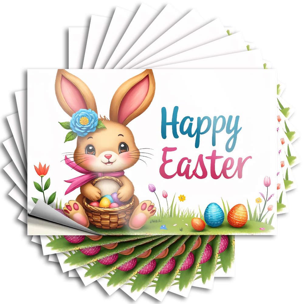Decorations for Room Window Quote - Happy Easter! Cozy Durable Sticker Easy Apply for Gamers Decor(8X12CM)