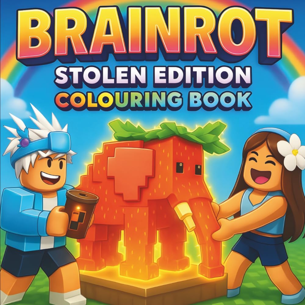 Brainrot Stolen Edition Colouring Book: Perfect Gift For Kids, Teens and Adults