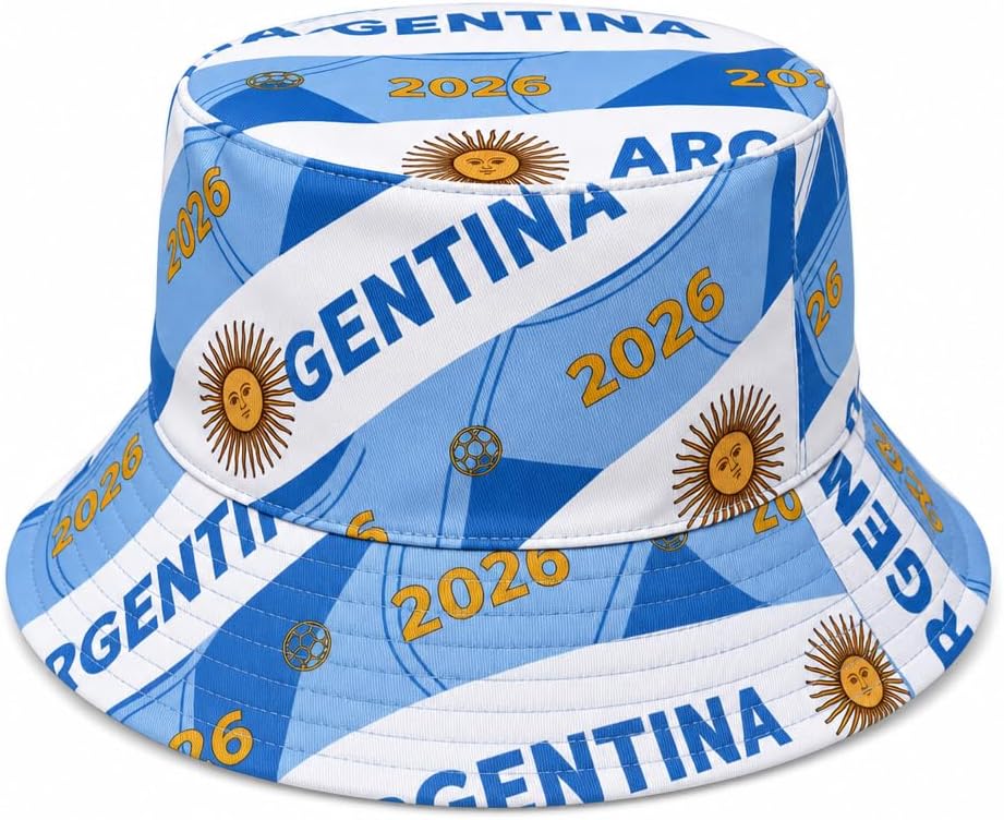 World Cup National Flag 2-in-1 Sun Hat for Men/Women, Reversible for Outdoor Beach Travel Fisherman Boonie with UV Protection