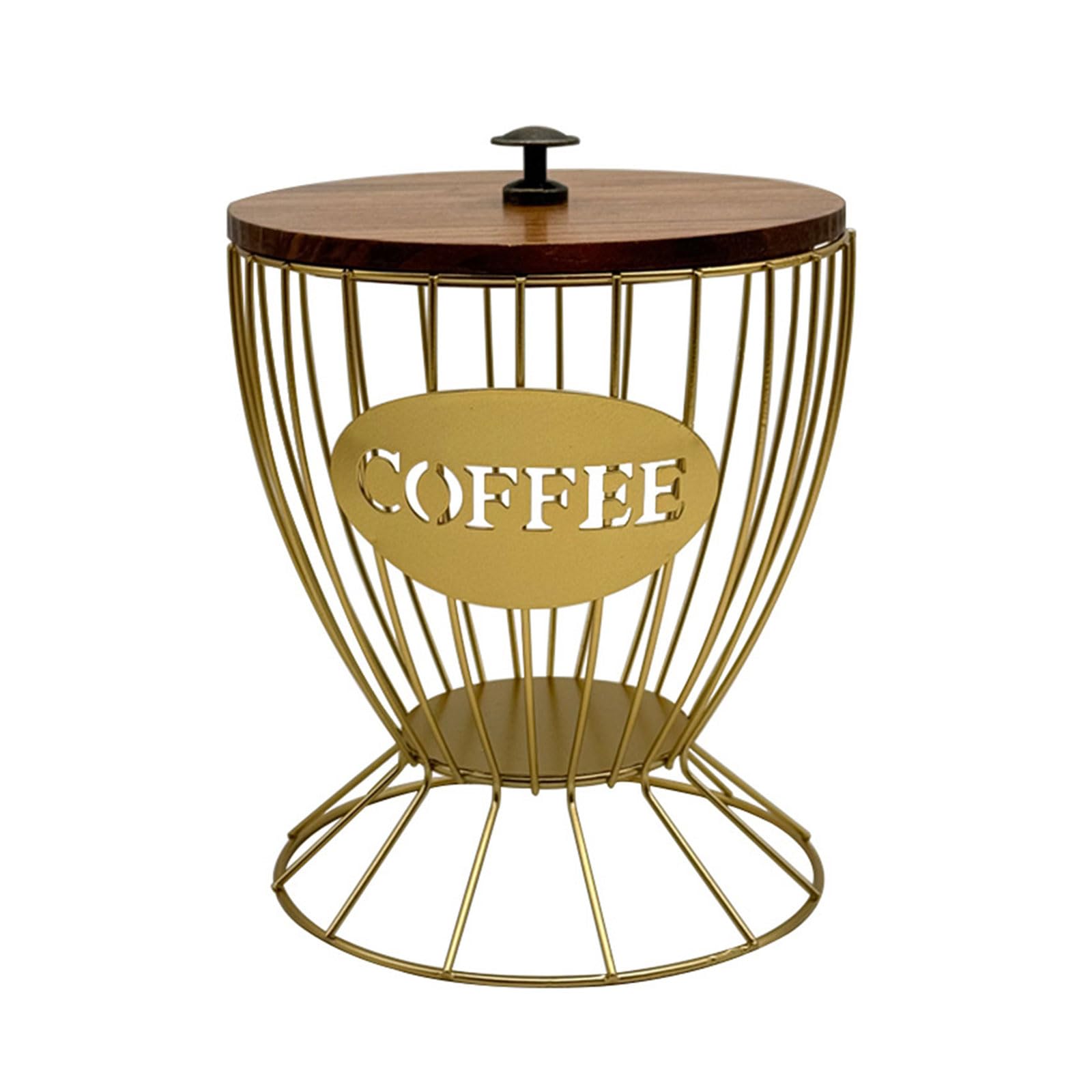 HDOYTXXM Coffee Pods Stand with Lid Holder Display Stand Basket Sturdy Shelves Storage Rack Containers