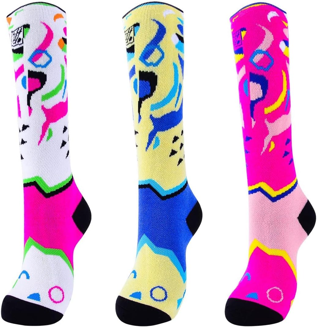 MAKINGTEC2 Pairs Ski Socks Kids Winter Warm Socks, Skiing Snowboard Skating Socks for Boys and Girls Toddler 2 Color