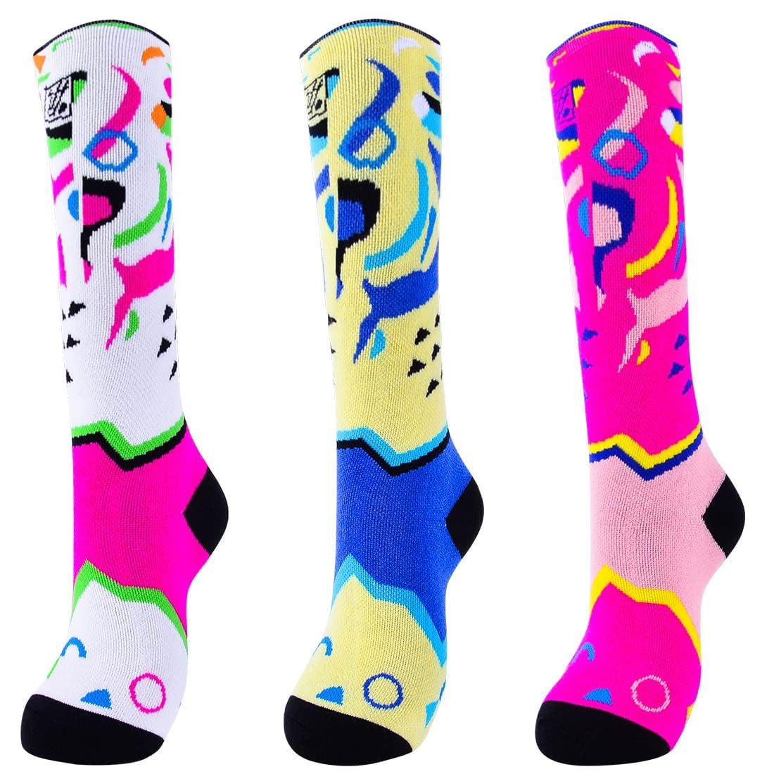 MAKINGTEC2 Pairs Ski Socks Kids Winter Warm Socks, Skiing Snowboard Skating Socks for Boys and Girls Toddler 2 Color