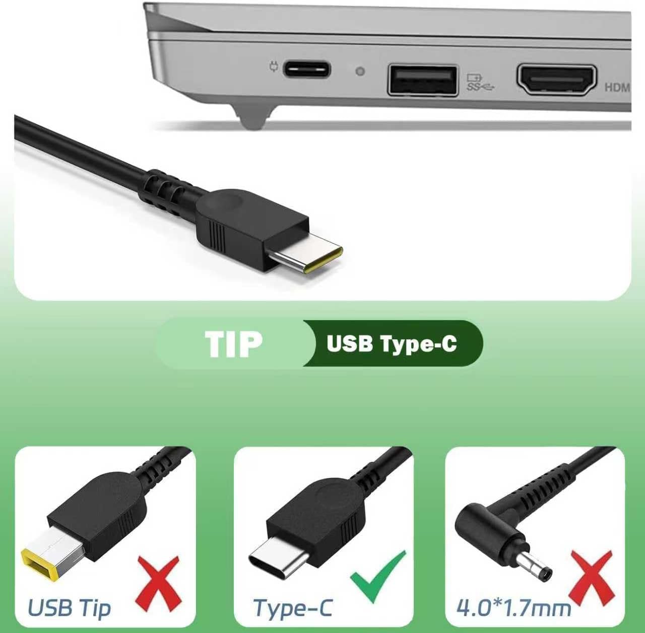 90W USB C Laptop Charger Compatible with HP Spectre x360 Pavilion 15 17 EliteBook 1040 G4 HP 904082-003 904144-850 L45440-003 Fast Charging Type C Laptop Power Adapter