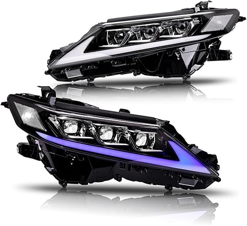 UQZ Conjunto de faros delanteros LED de triple haz compatible con Toyota Camry de 8 generación 201820192020202120222023, accesorios para