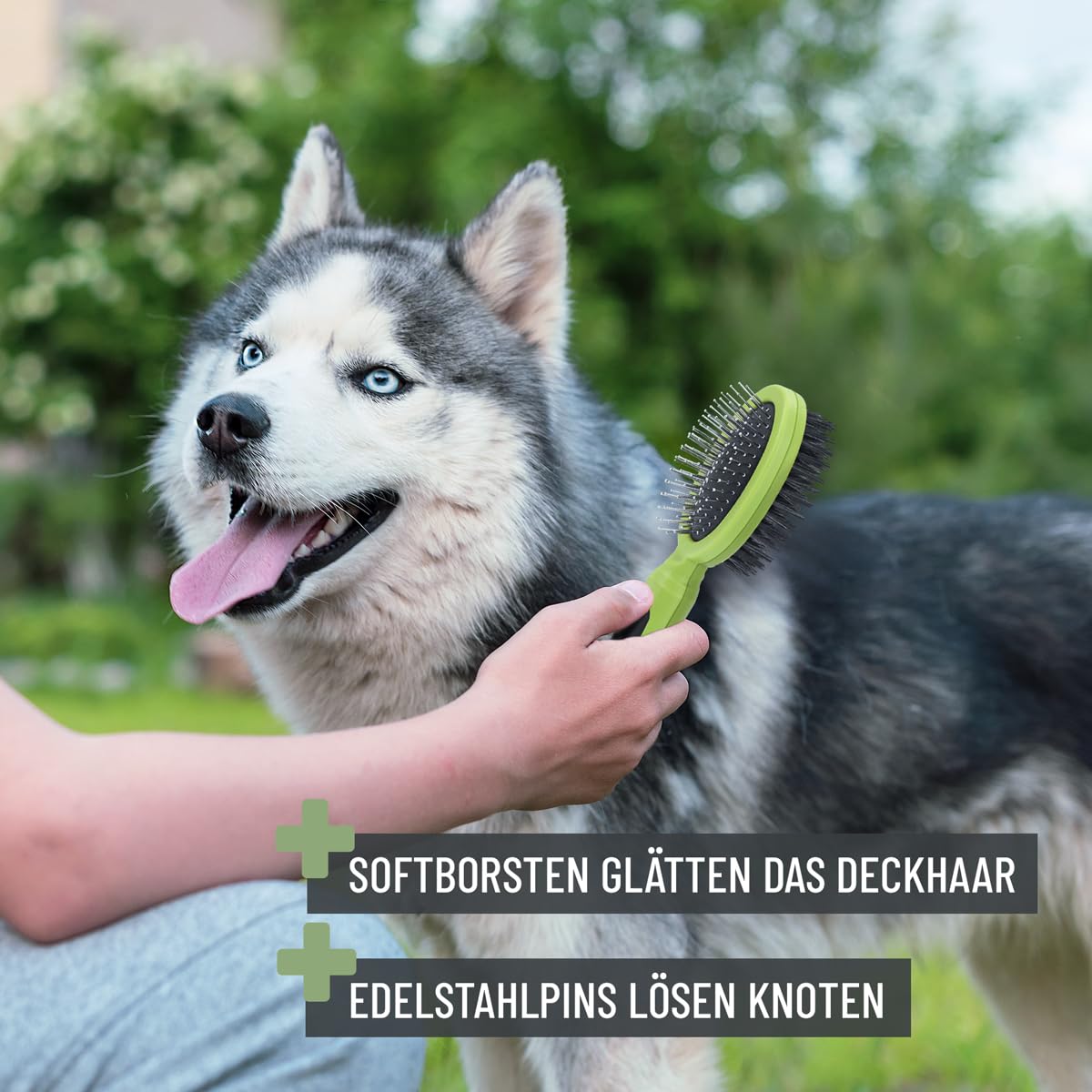 Toobster flexibele dubbelzijdige slickerborstel Toobster flexibele dubbelzijdige slickerborstel