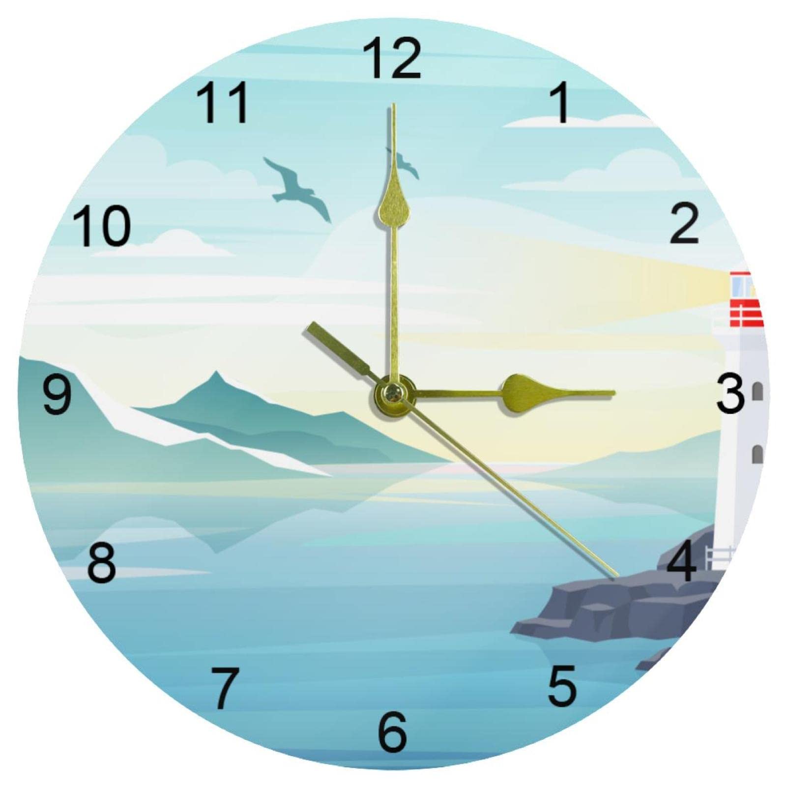Horloge murale silencieuse de 25,4 cm pour une lecture de l'heure facile