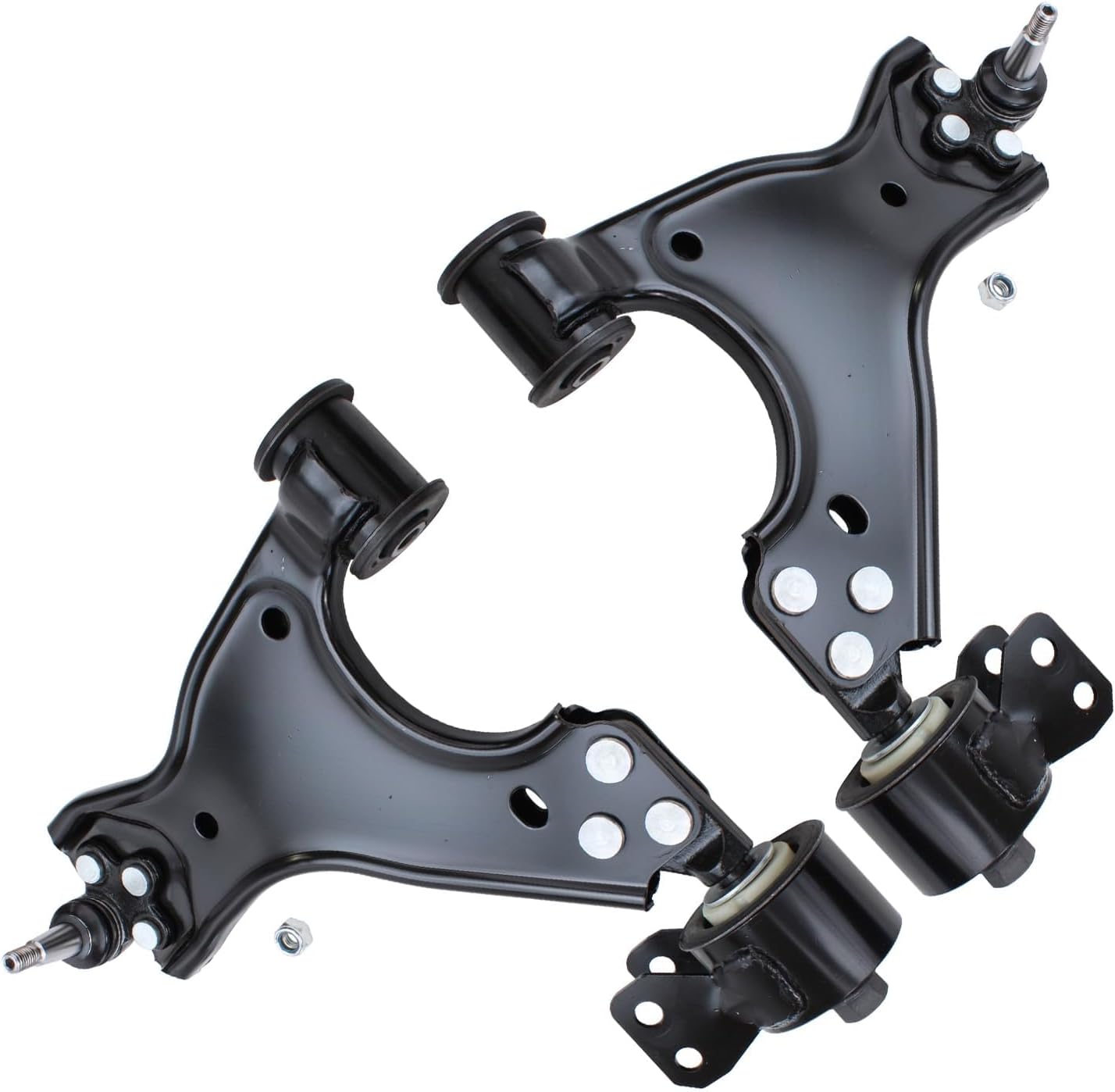 Detroit Axle - Front 6pc Suspension Kit for 2008-2017 Buick Enclave Chevy Traverse 2007-2016 Acadia Saturn Outlook 2 Lower Control Arms with Ball Joints 2 Sway Bars 2 Outer Tie Rods Replacement