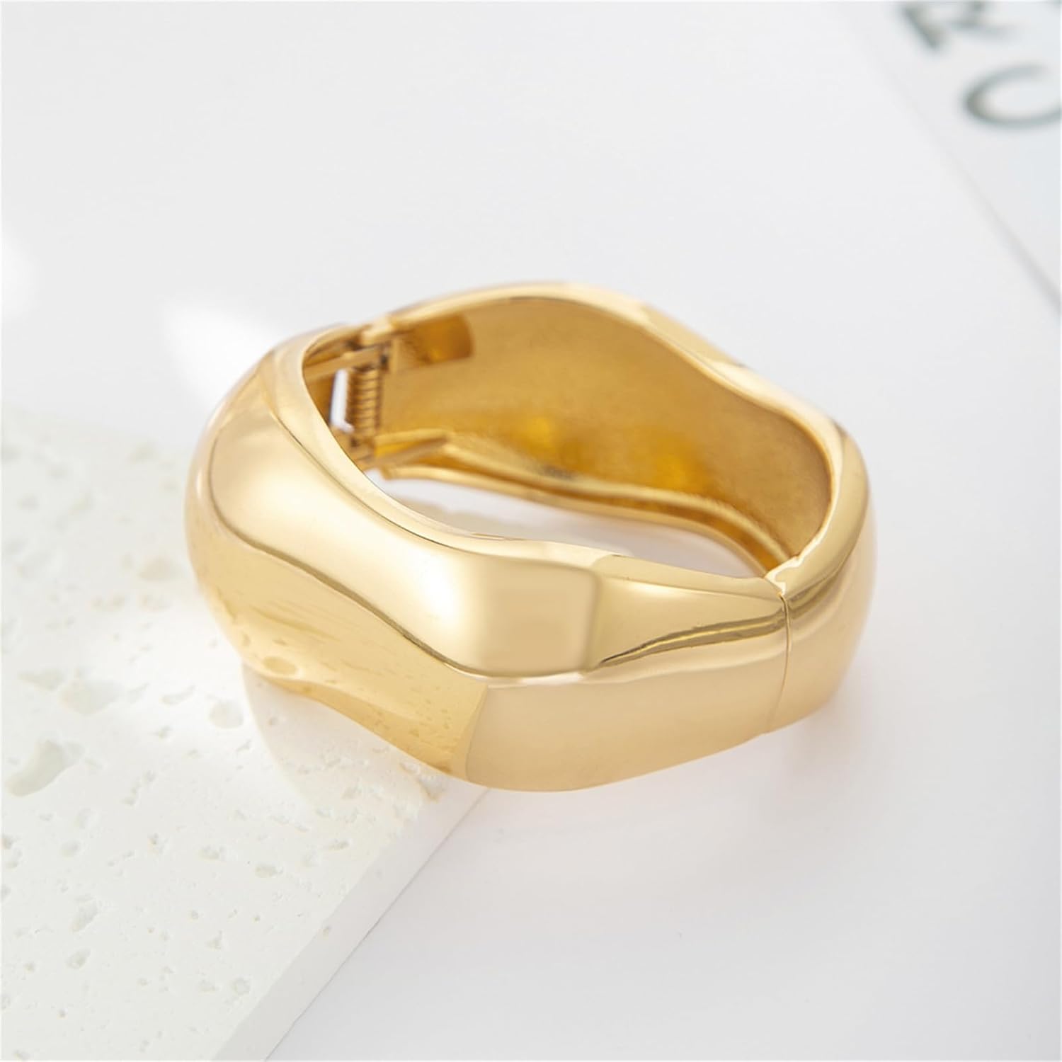 YMBYCM Chunky Bangle Bracelets for Women Trendy Wide Chunky Cuff Bracelets Wrap Bracelet - Image 5