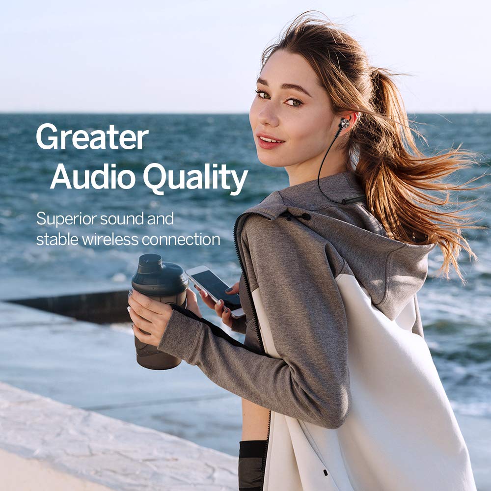 Product Image 1: TaoTronics Active Noise Cancelling Neckband Bluetooth Headphones ANC CVC8.0 Bluetooth 5.0 Wireless Headphones with Built-In Magnets IPX5 Splashproof 16 Hour Playtime