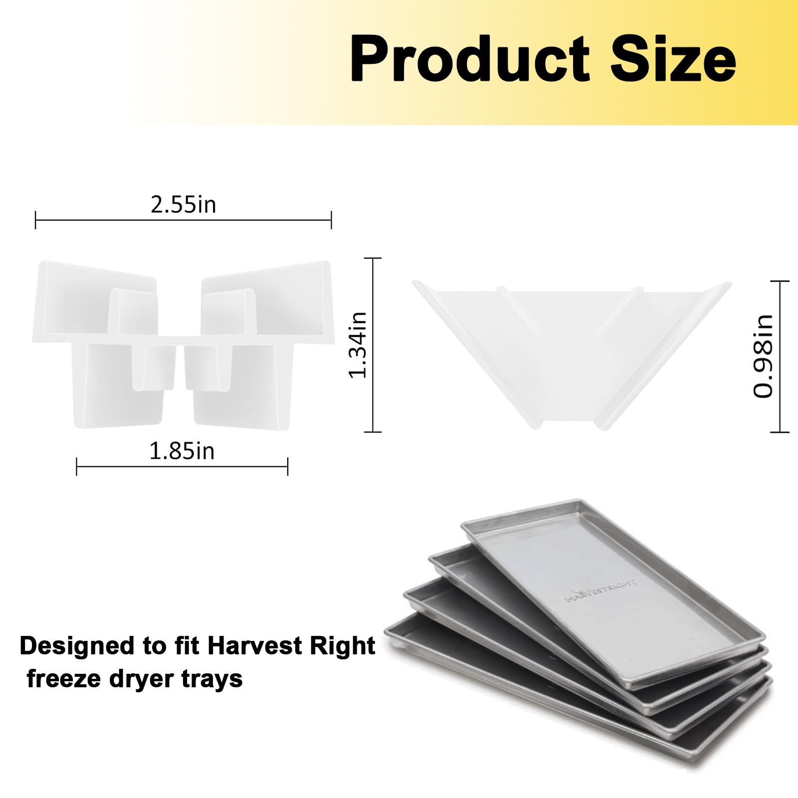 24 PCS Tray Stackers for Harvest Right Freeze Dryer Trays Freeze, Dryer Accessories Compatible with Harvest Right Trays, Stacks 7 Trays, White