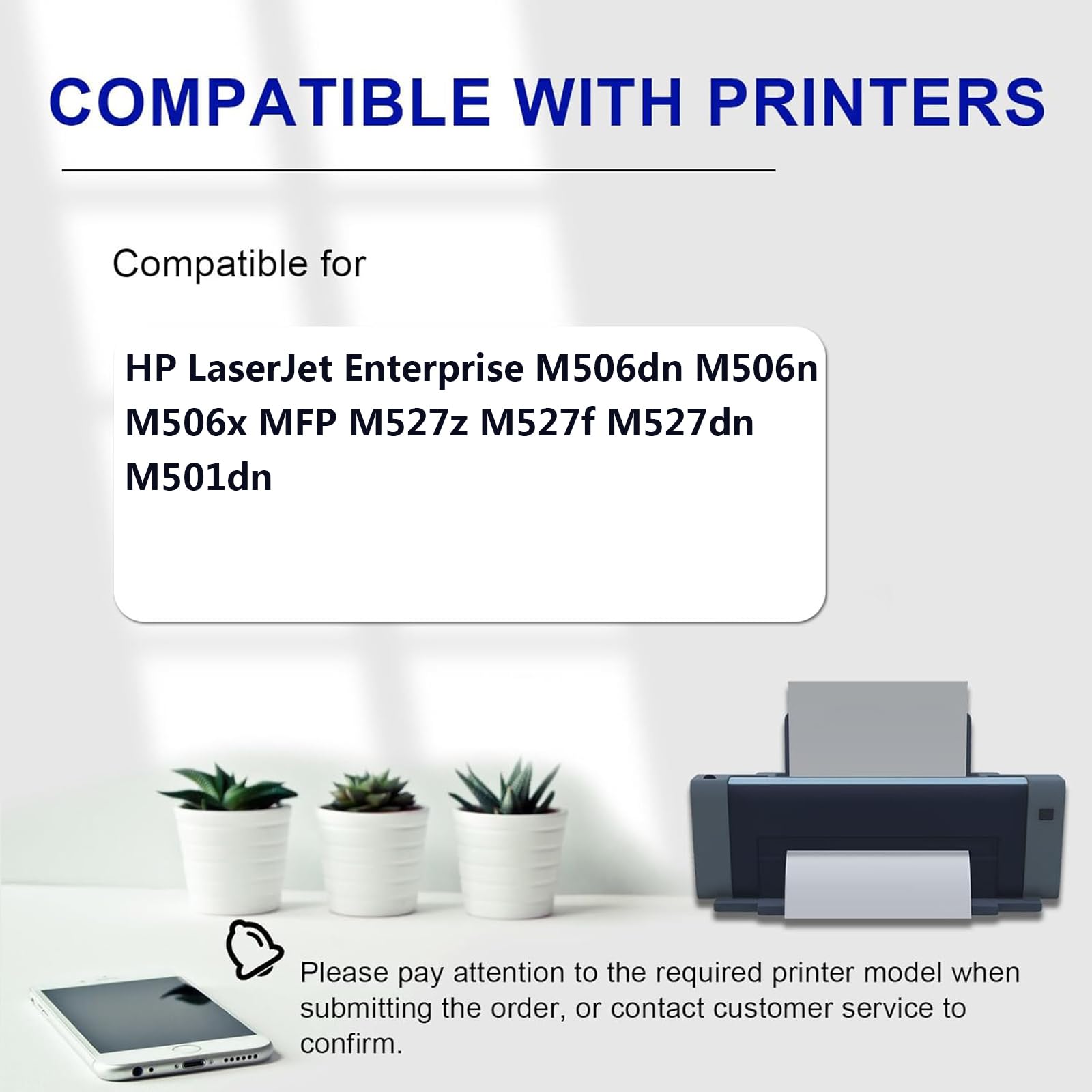Cartucce Toner Compatibili CF287A di Ricambio per HP LaserJet Enterprise M506dn M506n M506x MFP M527z M527f M527dn M501dn Stampanti, Elevato Volume di Stampa,3*Black