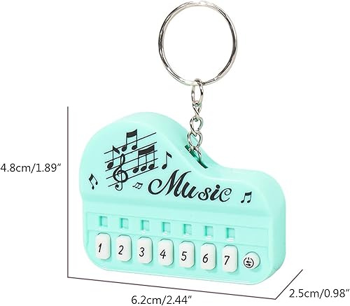 Miniatura 6 de Creativity - Mini llavero de teclado de piano para amantes de la música, divertido y práctico, llavero de instrumento musical en miniatura, Blanco