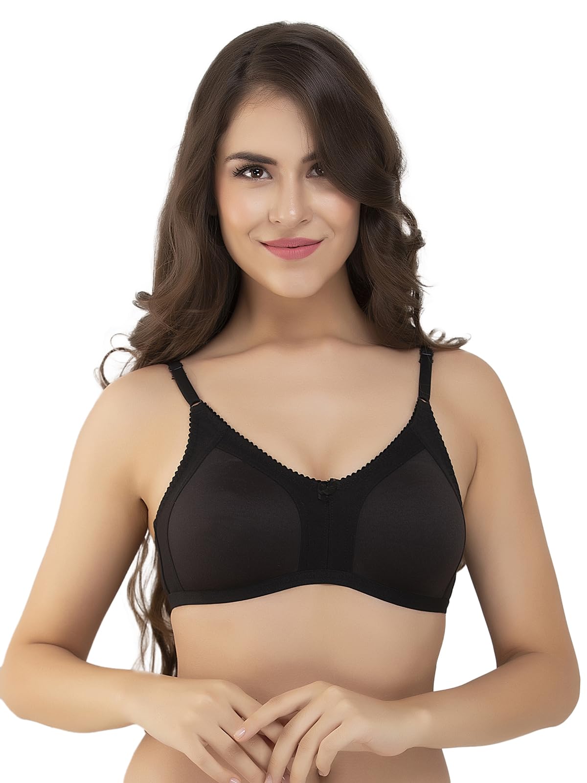 clovia Women's Cotton Padded Wire Free Non-Wired T-Shirt Bra-picture-31