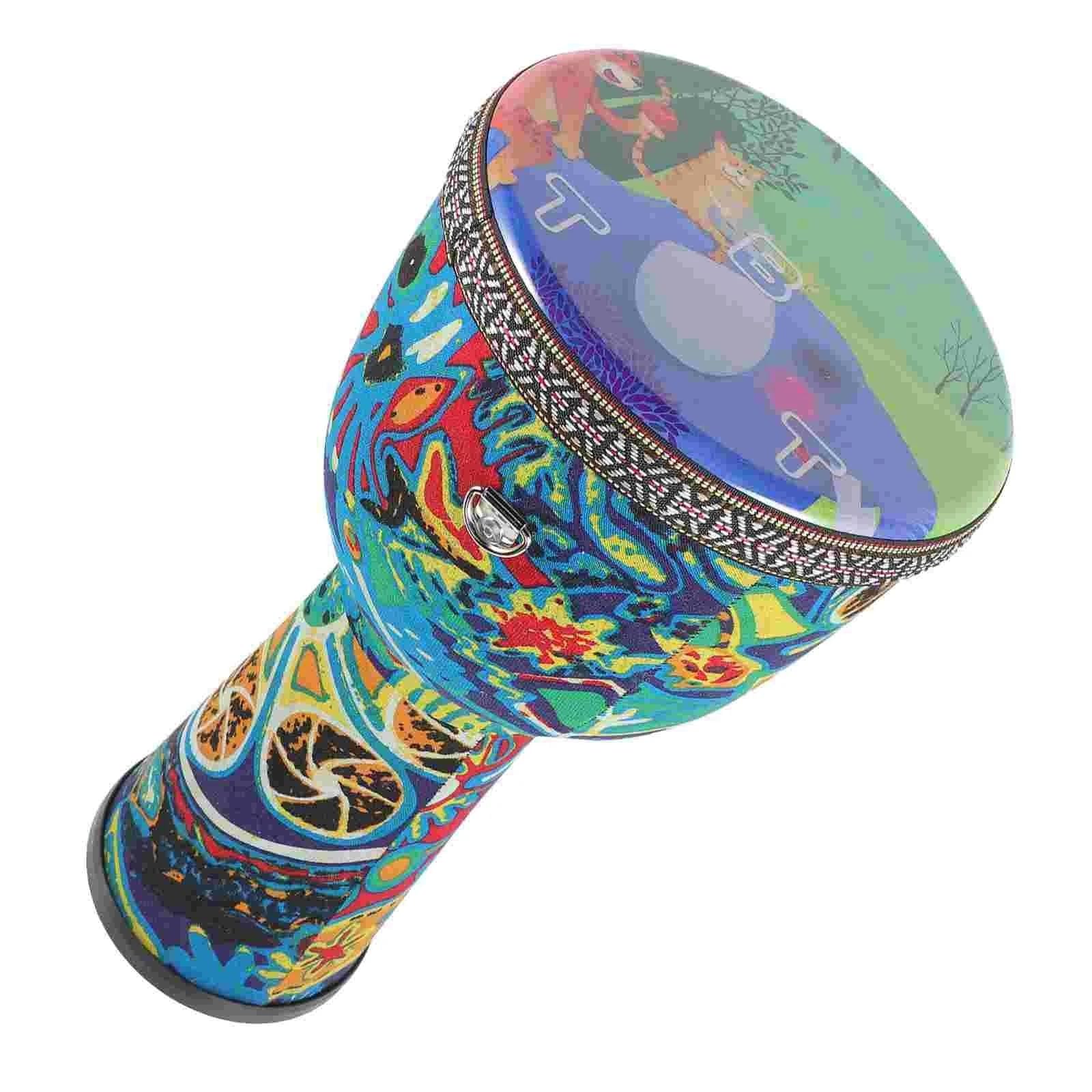 Strumento A Tamburo A Mano Per Principianti Djembe Africano, Tamburo A Percussione, Modello Dipinto, Per Principianti Tamburo Africano per Principiante