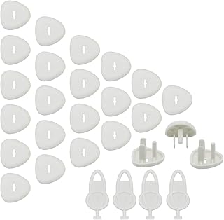 UCLEVER Outlet Plug Covers Baby Proofing Electric Protector Caps Kit for Child Safety (24 Plugs + 4 Keys)