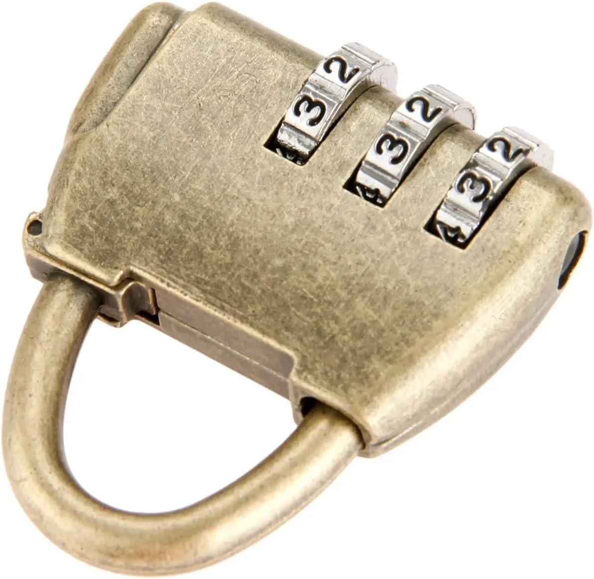 Antique Bronze Password Locks Jewelry Chest Box Digital Number Code Password Lock Chinese Old Padlock Furniture Hardware 35x40mm 1Pcs