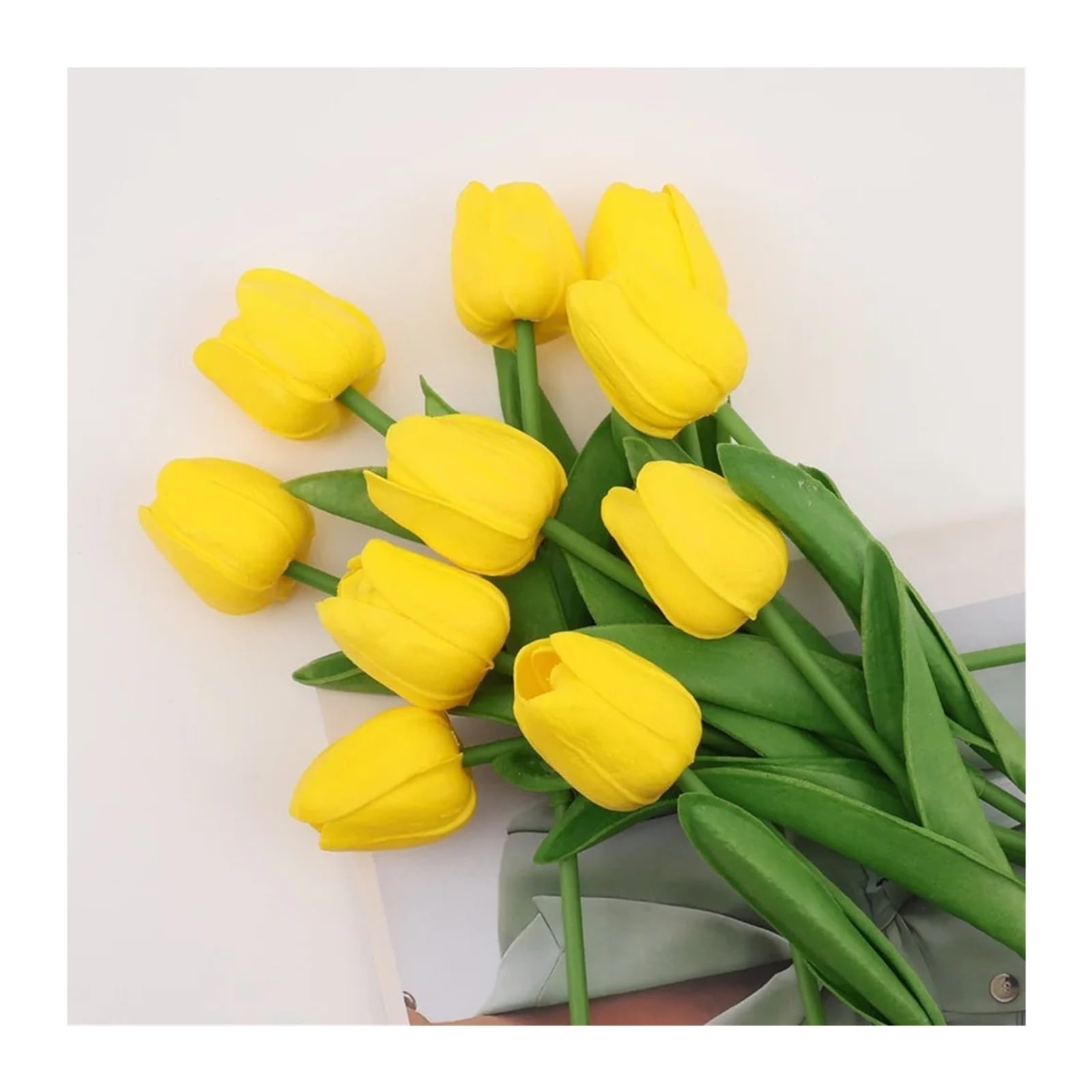 XIANGMLING 6Pcs Artificial Tulip Flower Garland, Wedding Garden Arch Bouquet for Home Vase Decor(Color12)