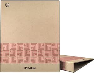 Unipapel Classeur 4 Anneaux écologiques A5 Comprend 90 Feuilles Recyclees G Grilles 5 X Bandes De