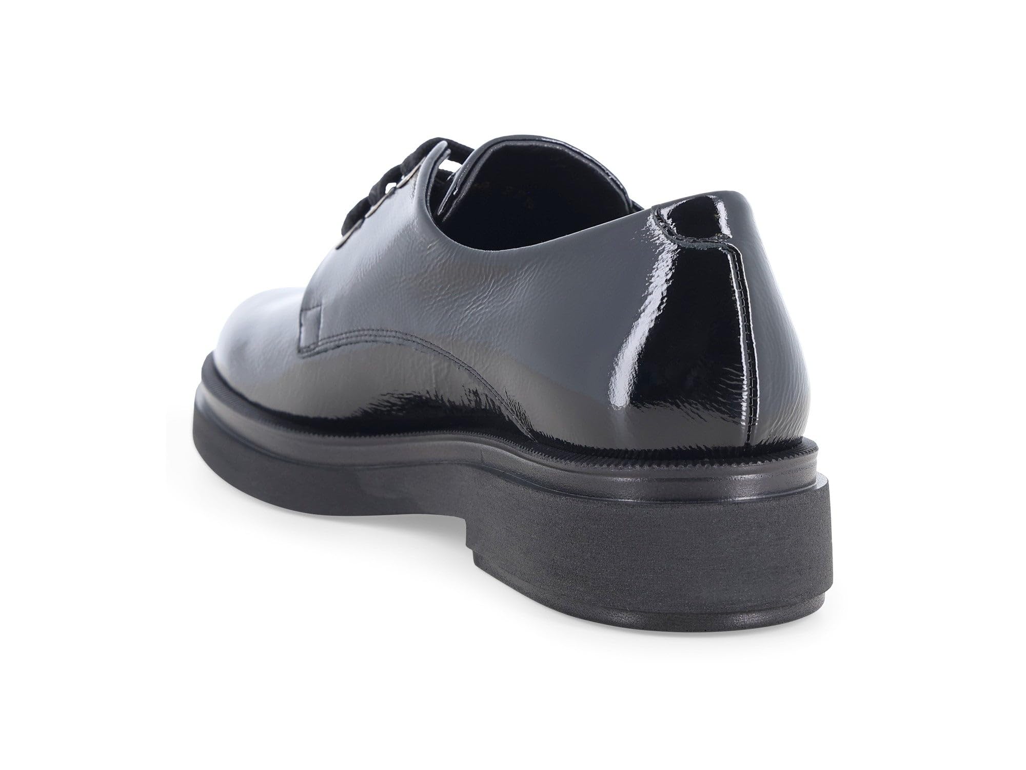 Melluso Scarpa Bassa Donna Stringata in Vernice Nera con Tacco Basso