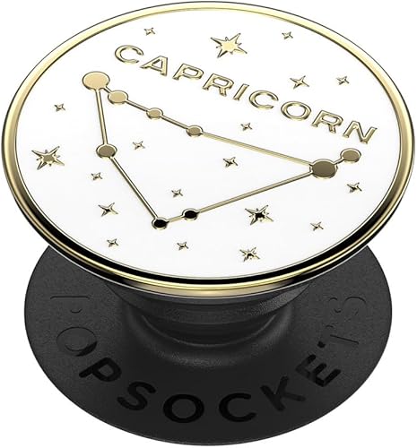 PopSockets - Agarre para teléfono con soporte expansible, signo del zodiaco - Capricornio