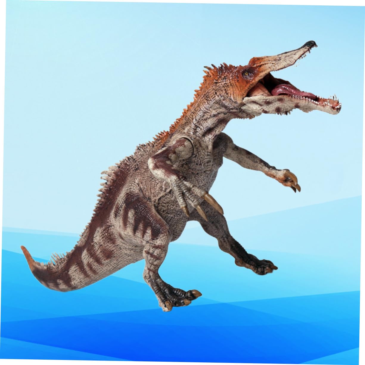 Modelo de Dinosaurio Realista de Plástico Marrón, 1 | Obsequio de Cumpleaños para Niños, Diseño Jurásico de Colección, Figura Sólida