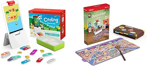 Osmo - Kit de iniciación de codificación más agencia de detectives para tableta Fire - 3 juegos educativos de aprendizaje - Edades 5-12 - Aprende a