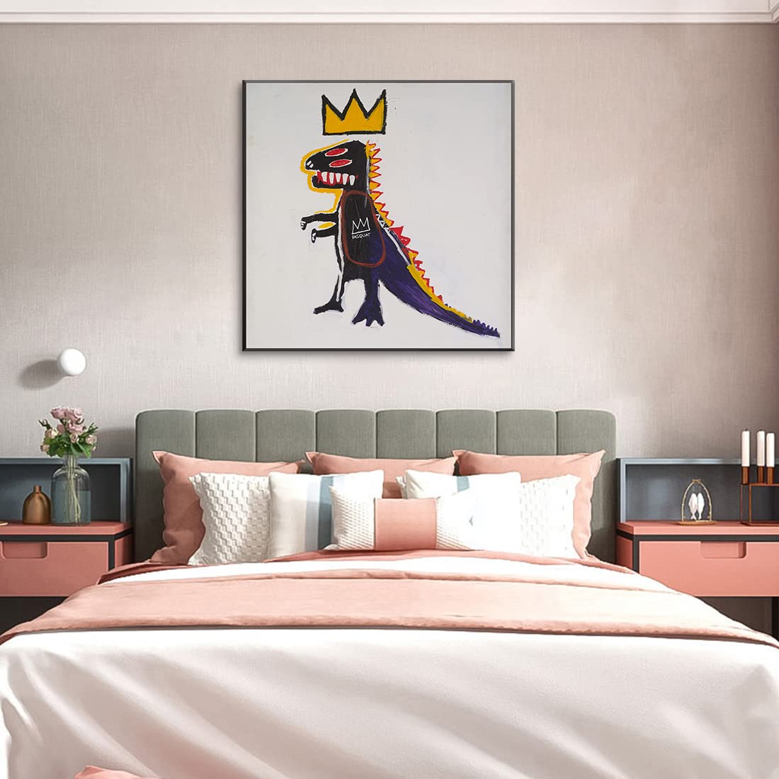 Amazon.co.jp: バスキア 恐竜 アートパネル 1枚 飾り絵 Basquiat