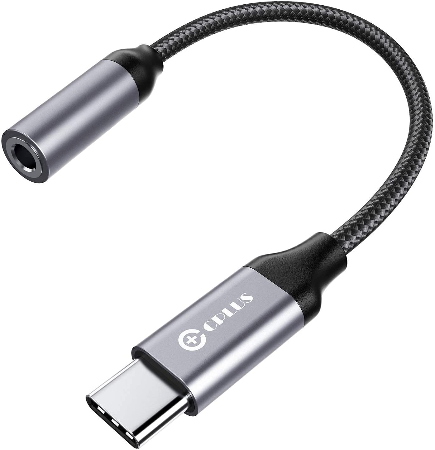 HiRes Certified DAC 3.5mm to USB C Headphone Adapter Al Alloy Head for