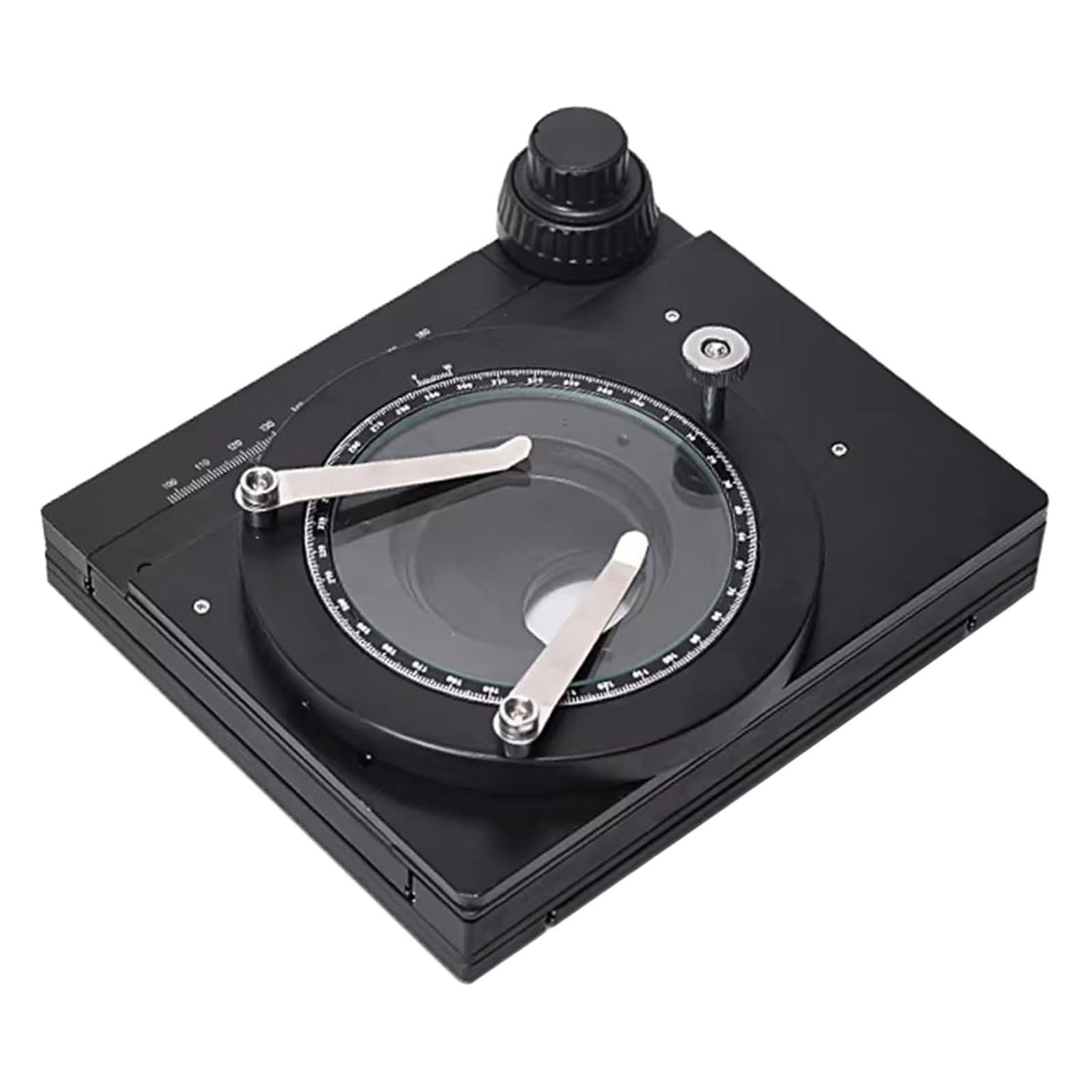 Eiwitany High Precision Round Manual XY Microscope Sliding Stage, 60×55mm Travel, Mobile Platform for Stereo Microscope Inspection (Round)