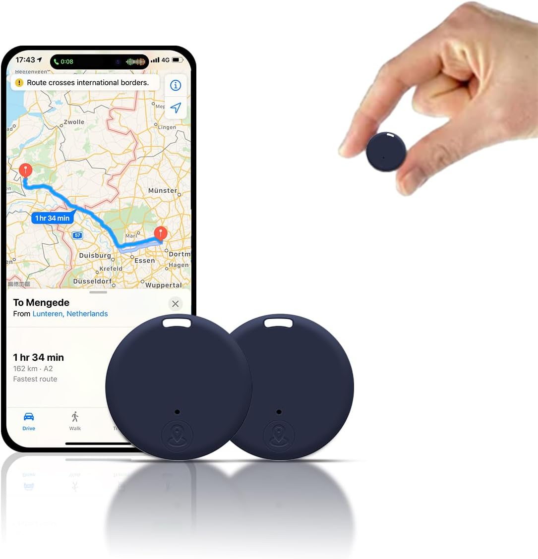 EasyFind Mini GPS Tracker for Vehicles, Mini Worldwide GPS Tracker, Car Locator Tracker, Car Vehicle Tracking Anti-Lost Locator for Tracking System (Blue 2pcs)