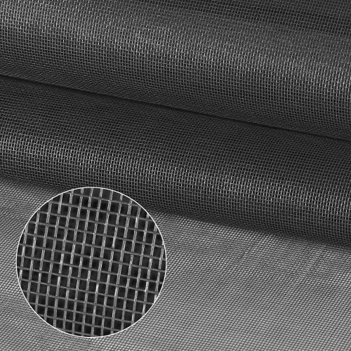 Wzircn Window Screen Mesh, Screen Door Mesh Diy Custom Window Screen Mesh For Window Patio Porch Screen (Black, 48''X118'') #TOP3