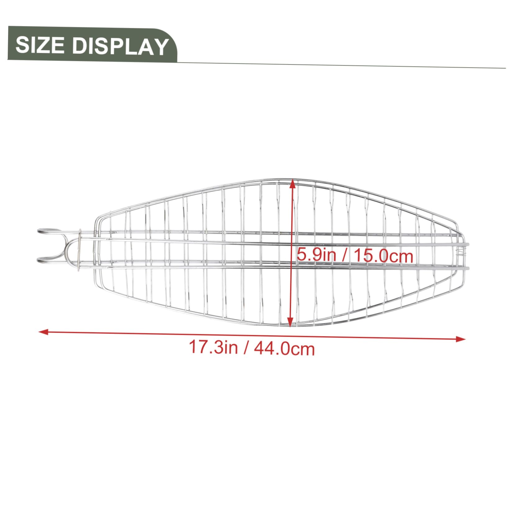 Happyyami Fish Grill Basket with Hook Non Stick Mesh Barbecue Tool for Outdoor Grilling Durable Bbq Grill Basket for Fish Meat and Vegetables Easy to Use and Clean